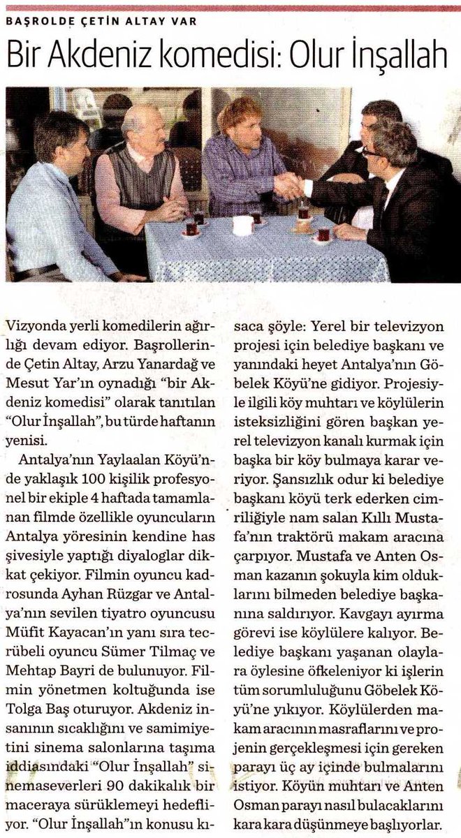olurinsaallah's tweet photo. DÜNYA GAZETESİ HABERİ.
OLUR İNŞALLAH SİNEMALARDA !!! http://t.co/BRvJIVsZHX