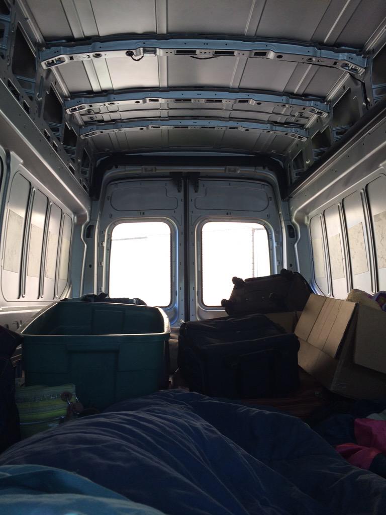 9mmblasphemy's tweet photo. It's the van life... ;) (and a mess!) http://t.co/eSpp57RqsL