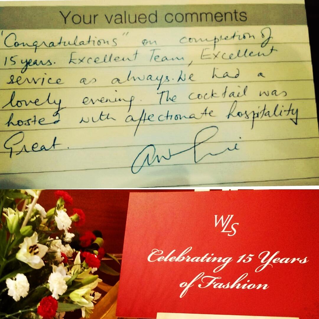Kudos to the team at #SouthExtension, #Delhi for their excellent service! Celebrating #15YearsOfFashion: