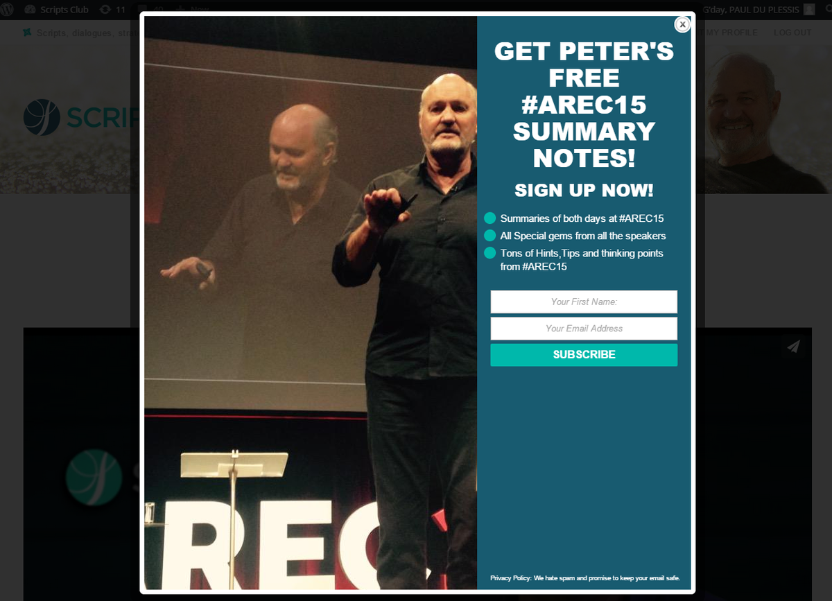 PGcoaching's tweet photo. GET PETER'S FREE #AREC15 SUMMARY NOTES!
SIGN UP NOW! @ http://t.co/qUinYO9Kf5 http://t.co/OyKzrcXc6J