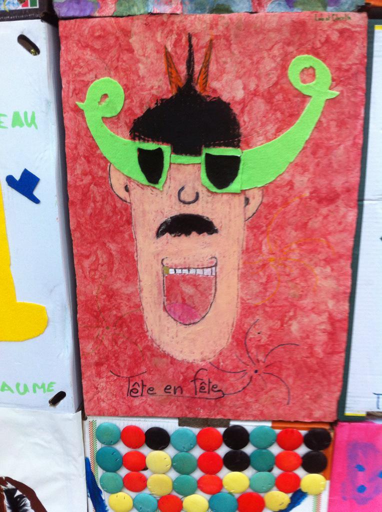 #paris #streetart kids paintings expo in St Bernard community in 11th arrondissment #culture #art flea market #party