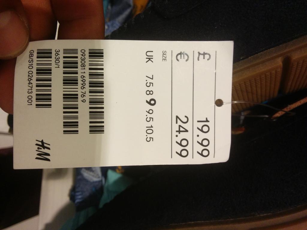 h&m product code on label