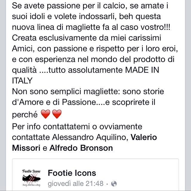 Tabatazzz's tweet photo. Footie Icons....Every shirt has a Story!!!
Nuova linea di magliette ....tutto MADE IN ITALY!! Contattatemi!!! http://t.co/rarslDmRzr
