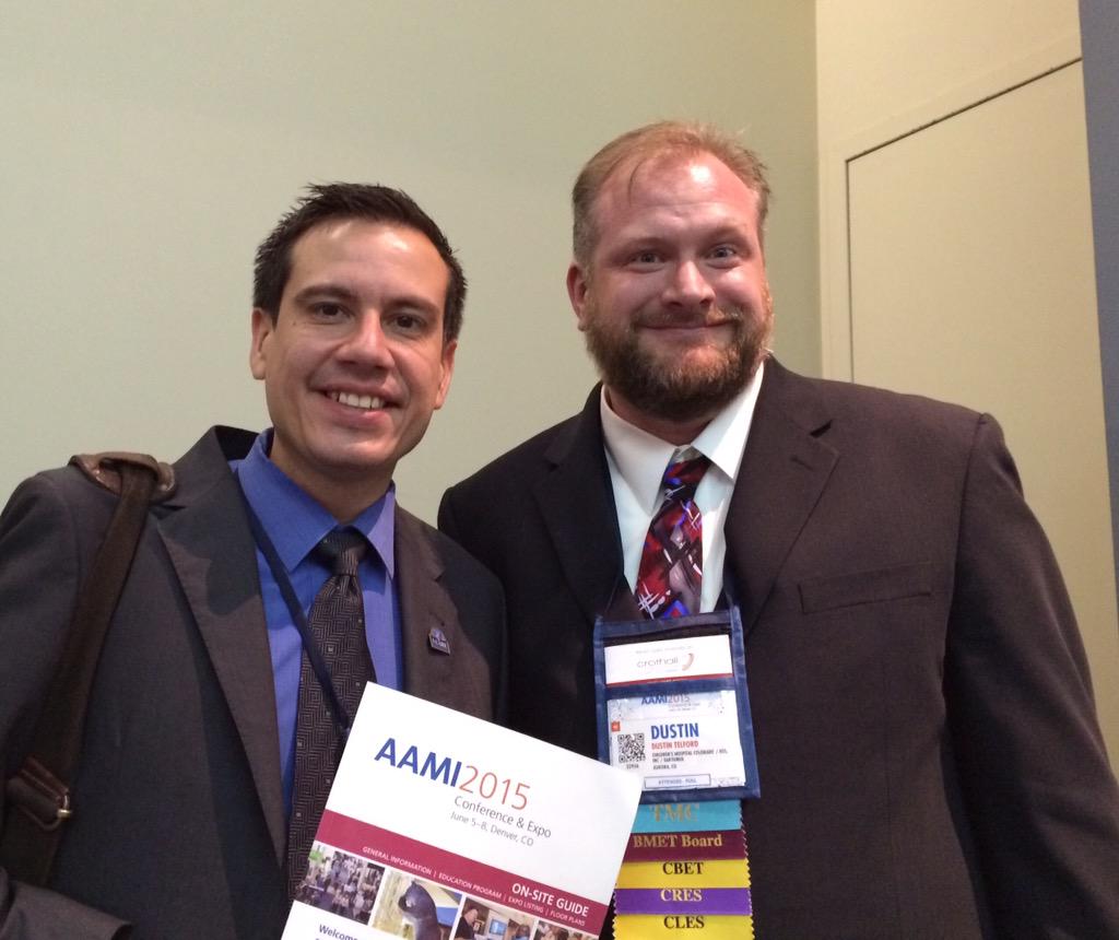 valdezgbravo's tweet photo. Finally meeting Dustin Telford in person! Great to see so many familiar faces at AAMI @HTM_Dude #AAMI2015 http://t.co/4p2YdzOslM