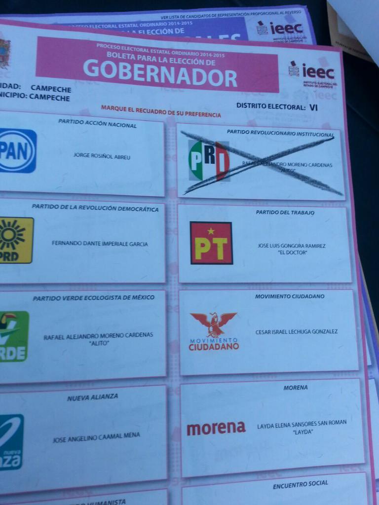 briceno_joseh's tweet photo. Mi voto es para el candidato que dio las mejores propuestas para mejorar campeche http://t.co/IUOcC4Cc3z