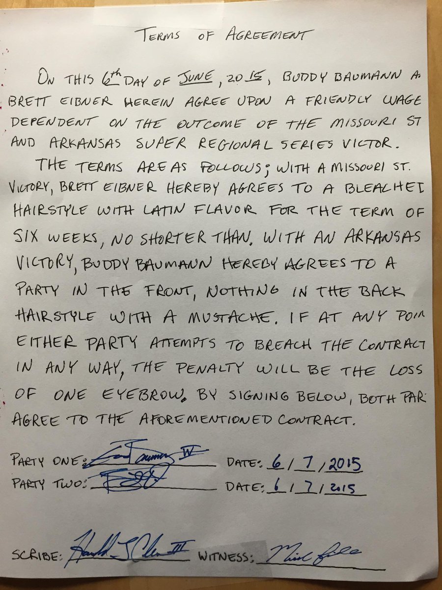 Brett_Eibner's tweet photo. So this is what I put on the line with former MSU pitcher Buddy Bauman... http://t.co/VIlac36sKC