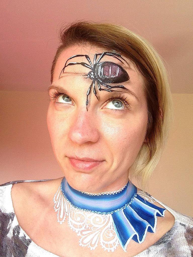 #facepaint #spider #design #snazaroo