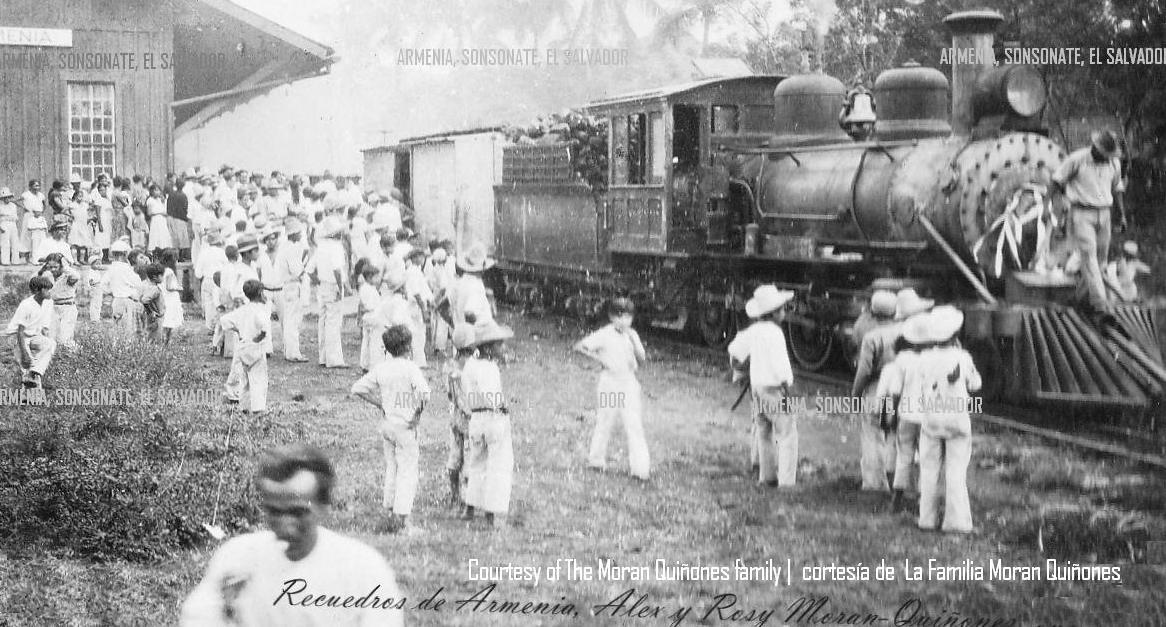 HistoriadeElSalvador on Twitter "Llegada del tren a Armenia Sonsonate