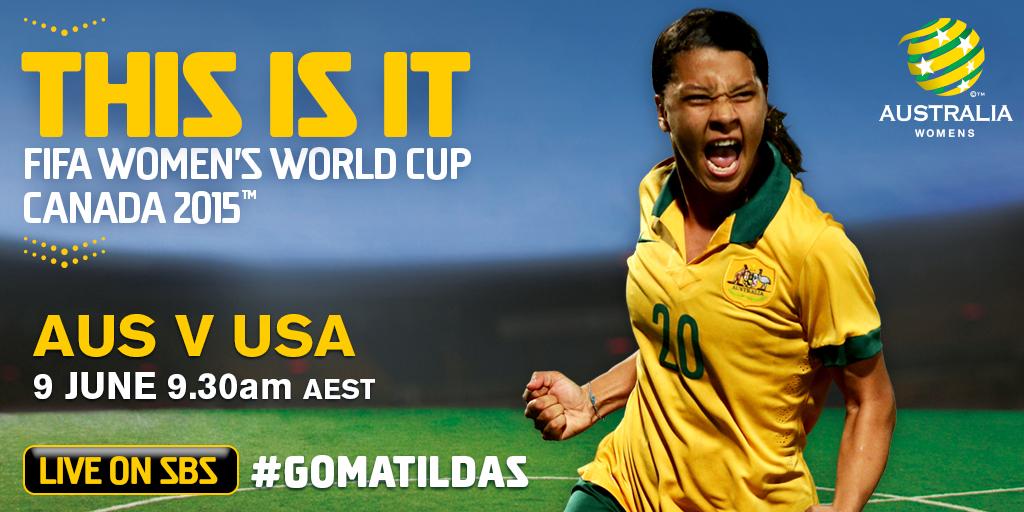 TheMatildas's tweet photo. This time tomorrow, our @FIFAWWC opening match against #USA will be underway! #GoMatildas #ThisIsIt http://t.co/DlzkmYXDYT