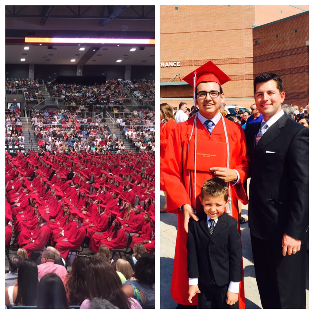 ErikOnTV's tweet photo. Godsons  #KatyHigh graduation. Seems like yesterday I was helping dump Holy H20 on his head. Congrats Steven. http://t.co/eNCYftfq0H
