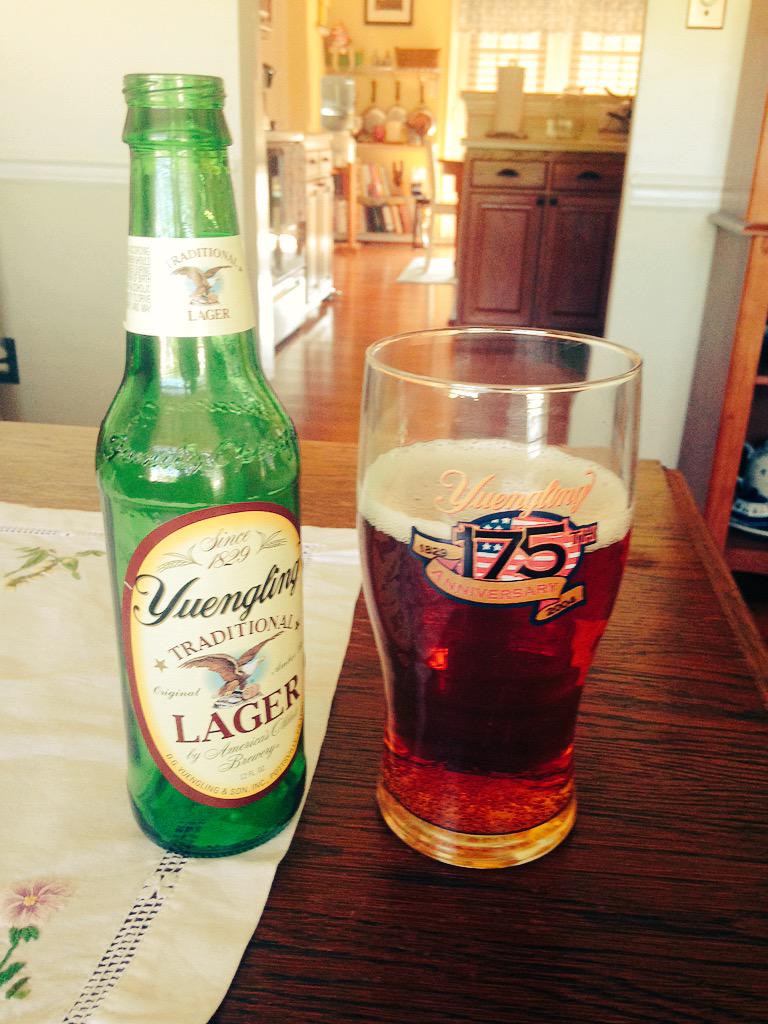 bobbybrew's tweet image. Yard work is all done and now it's time for @Yuengling_Beer in an appropriate glass!