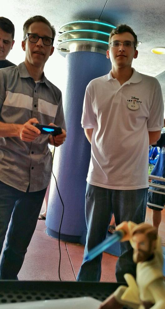 JATactor's tweet photo. Thanks to @DisneyInfinity for letting me play the new #CloneWars game today at #SWW2015 as a familiar character #Obi1 http://t.co/2xYleUs9nr