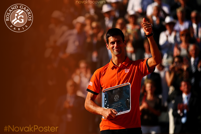 novakworldwide's tweet photo. Last #NovakPoster from @rolandgarros 2015. @DjokerNole's smile ! <3 http://t.co/RgeibVCbnu