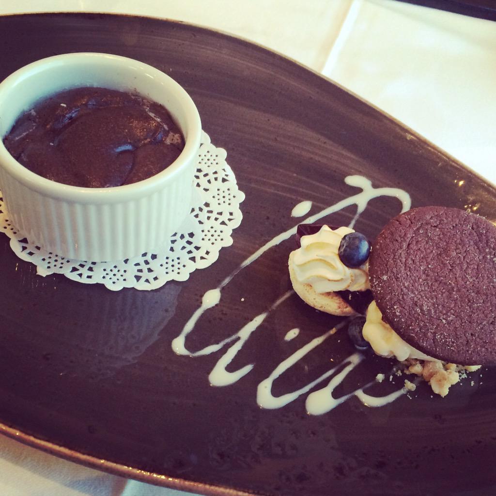 SullSays's tweet photo. Amazing meal at La Fougere, Knockranny House complemented by a stunning view of Croagh Patrick at sunset. http://t.co/wnQeeDHgdB