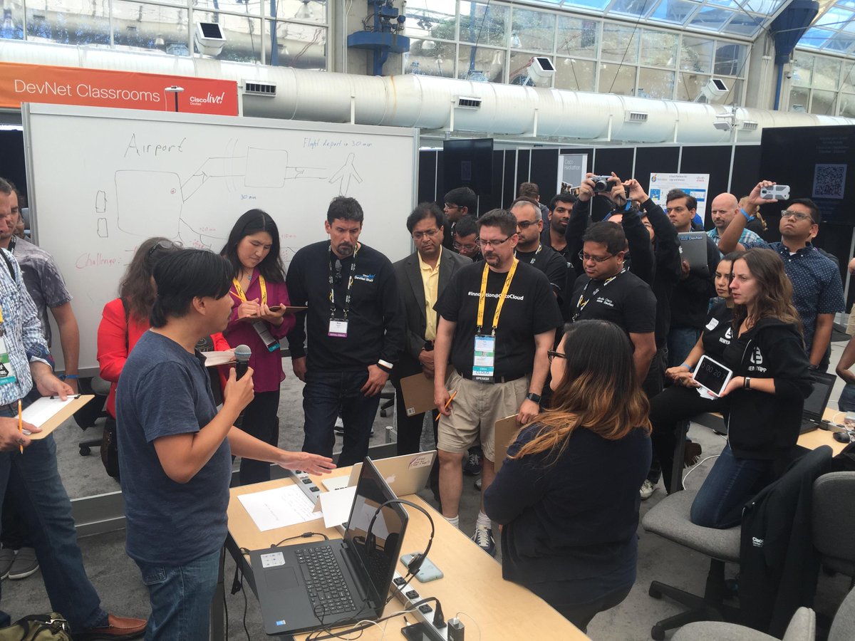 scottsanchez's tweet image. Judging the hacks… #DevNetHackathon @kenowens12 @susiewee #CLUS