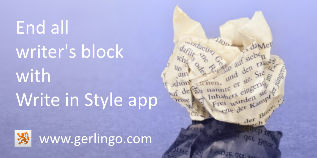 gerlingoApp's tweet photo. End all #writersblock with http://t.co/HRw3YaEtmM
Free in the AppStore now: https://t.co/NNban0BZRb http://t.co/SPx5RLMm0W