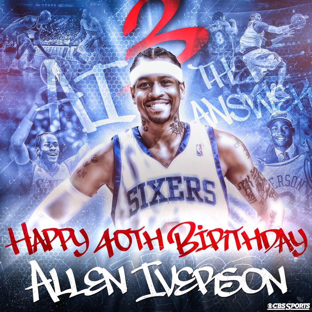 Happy 40th birthday to one of the most exciting players in NBA history, Allen Iverson.  