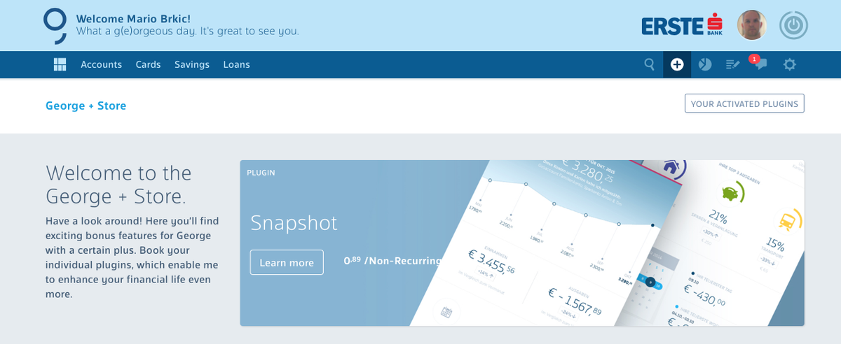 mariobrk's tweet photo. #George #Snapshot finally live! Get a glimpse at your finances in one simple overview. #feelingproud http://t.co/8qVsiYTRAS