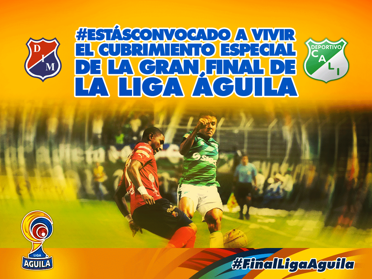 AguilaFutbol's tweet photo. Iniciamos el cubrimiento especial del evento que engalana la gran #FinalLigaAguila. #DIMvsCAL http://t.co/fcjdcbcYFf