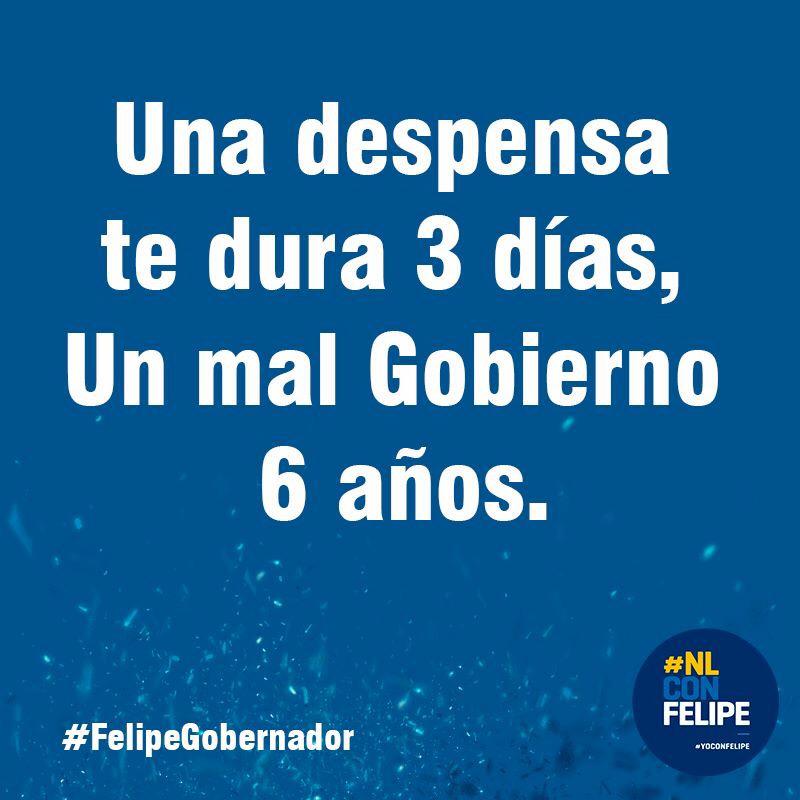 YoConFelipe's tweet photo. #FelipeGobernador #YovotexFELIPE #VotaPAN Votemos por el futuro de Nuevo León por 6 años. http://t.co/Tl1I3RKlj8
