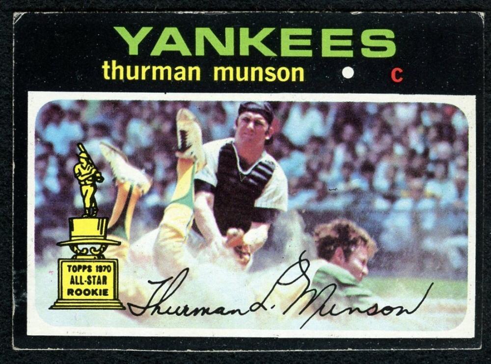 Happy Birthday to the late great Thurman Munson. No collection is complete without his 1971 Topps card. 