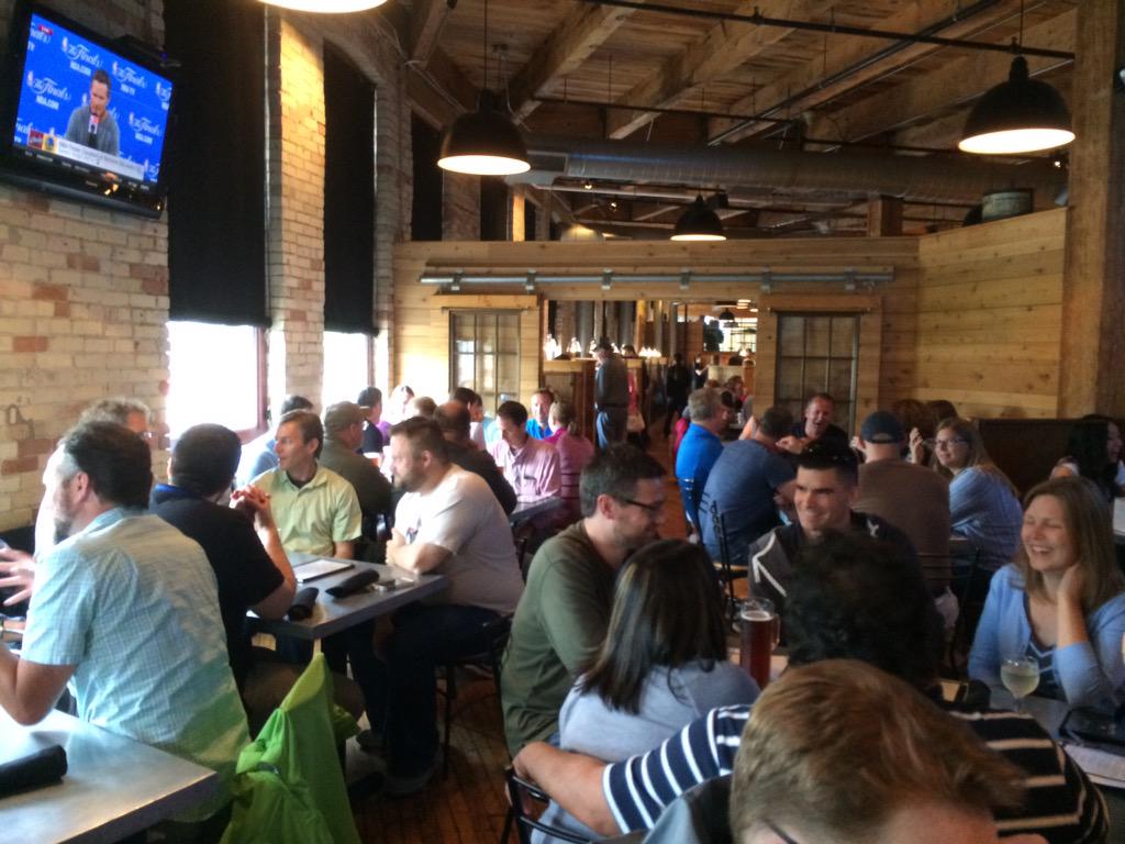 Dinner with our small party of 77 at North Peak Brewing #IMAGIN2015