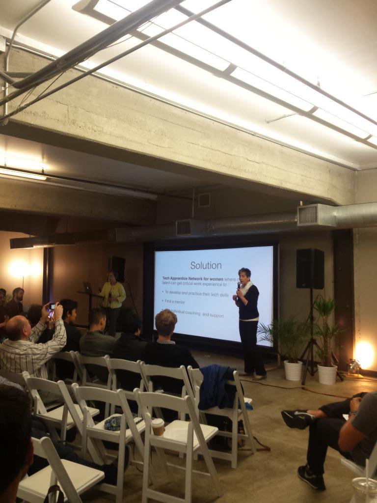 SFbrigade's tweet image. Let&apos;s talk about solutions for gender equility in tech. #letstalkaboutwomen #hackforchangeSF