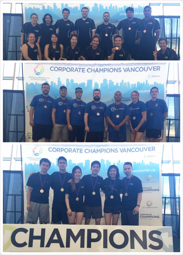 #CCVdodgeball Rec Tier Results are UP! Congratulations to 
1st Place: WorksafeBC
2nd Place: FYIdoctors
3rd Place: YVR