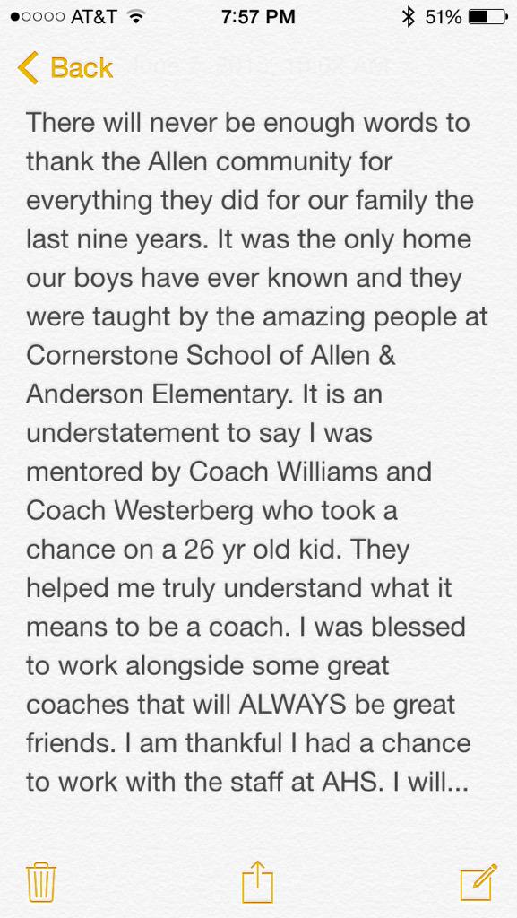 Coach Fleener tweet media