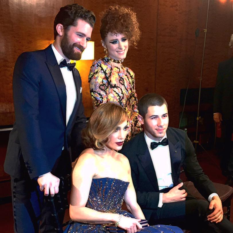 NeverlandBway's tweet photo. .@Matt_Morrison @JLo @Kiesza @nickjonas backstage at the #TonyAwards! Our performance is coming up soon! #Believe http://t.co/AdVAzLEyag