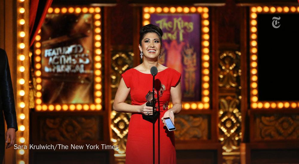 nytimesarts's tweet photo. "Please recycle." http://t.co/cCFNQytHa0 #TonyAwards http://t.co/tlGHnY9wX4