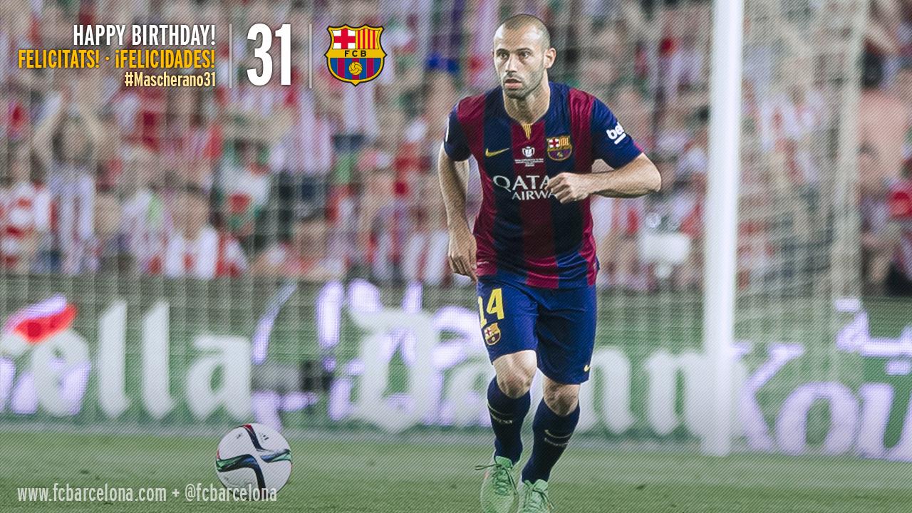 June 08
Today is Javier Mascherano\s birthday, he turns 31.
Happy Birthday !  