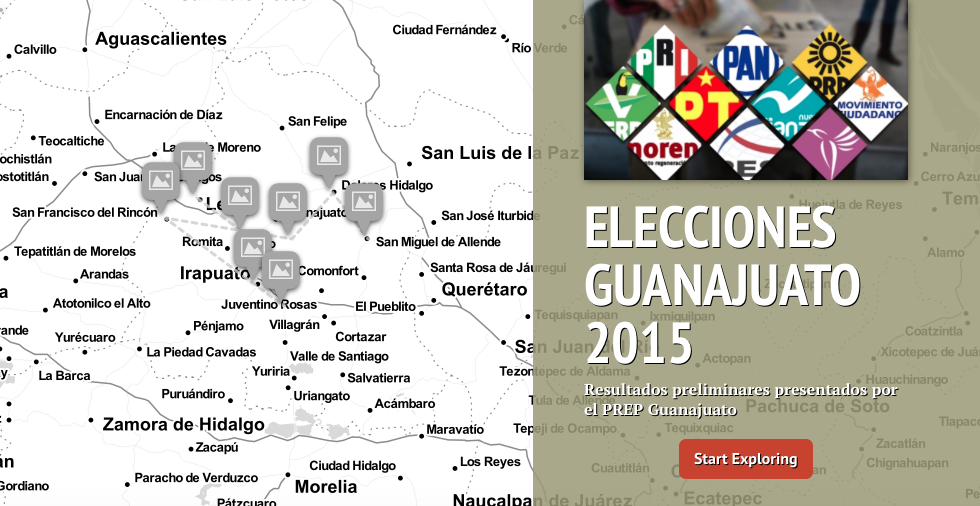 BlogPuente's tweet photo. Para los desvelados, mapa Interactivo resultados PREP #Guanajuato #Elecciones2015 http://t.co/N28PCCiSG8 http://t.co/H7TYlutvg8