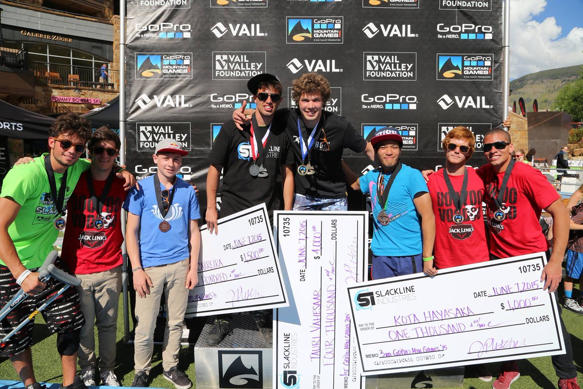Urbantricks's tweet image. He aquí los Flamantes campeones de los @GoPro @MountainGames de Vail, @slackIND @SlackindESP