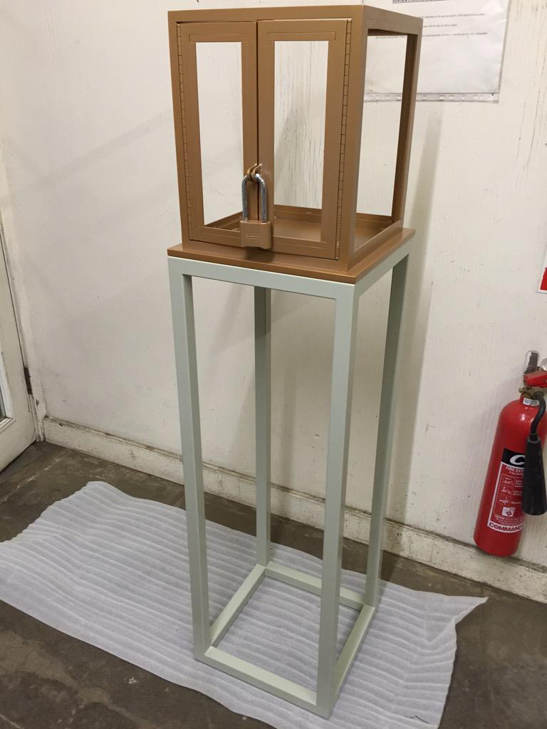 JWengineering's tweet image. Museum display stands. Powder coated RAL 7032 and 1036 #longeaton #nottingham #derby