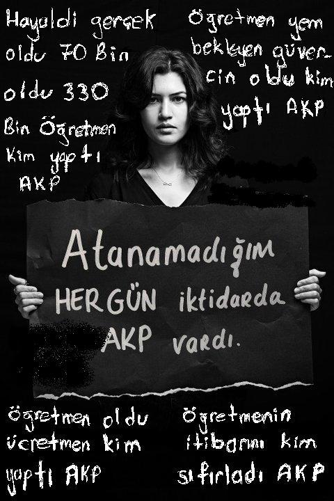 Onlar konnuştu ama AKP öğretmen atamsını yapmadı bu gidişle yacağada benzemiyor tüm maduriyetin sorumluluğu AKP'de