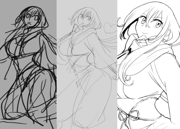 したがきの顔があっさりしててかわいかったのでそのまま描いたら絵柄じゃない感じになった 