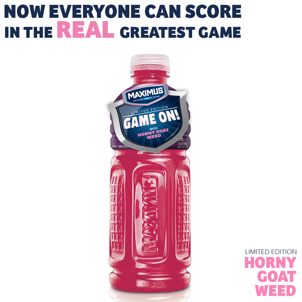 MaximusAust's tweet photo. GAME ON with NEW limited edition Maximus with Horny Goat Weed. #origin #stateoforigin #nrl #footy #blues #qld http://t.co/99PINYxJlz