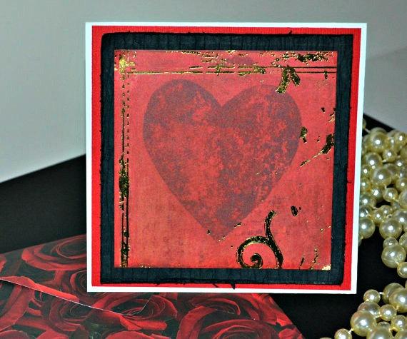 Cin_Dyanne's tweet image. Love Card / Red and Gold Foil Heart Card etsy.com/listing/167621… #Etsy #HandmadeEnvelope
