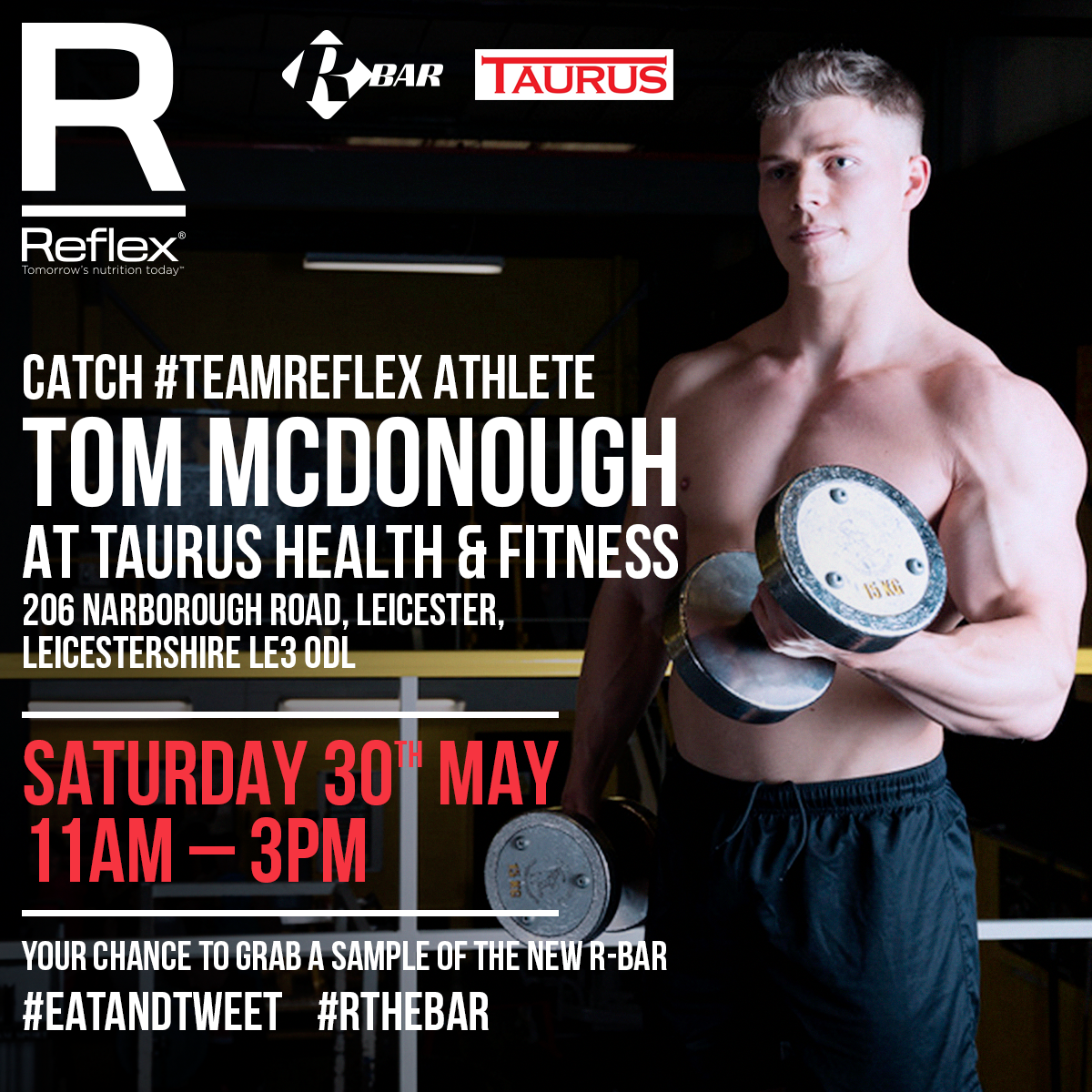 ReflexRBar's tweet photo. Don't forget to swing into @taurusleicester tomorrow and meet @tommcdon #RtheBar Try the @ReflexRBar http://t.co/yvVcbnFBmN