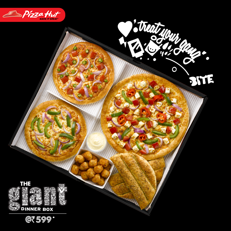 Pizza Hut India on X: Q2. Share some #GiantFun moments of your life and  tag your friends whom you wish to have the Giant Dinner Box with!   / X