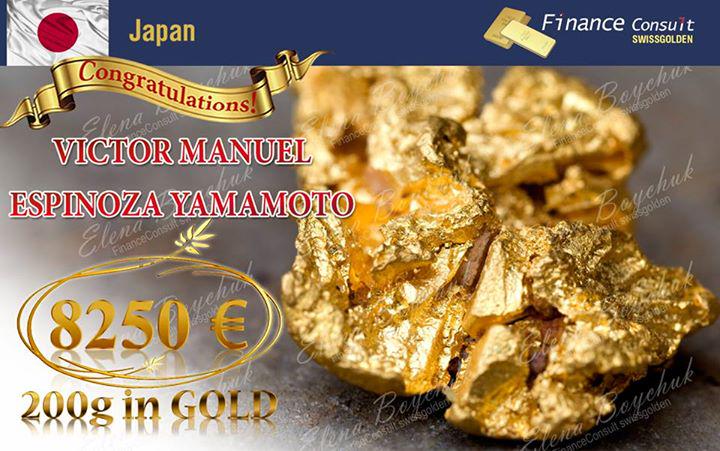 #Congratulates VICTOR MANUEL YAMAMOTO on #getting #Golden #Bonuses in the #amout of €8250!