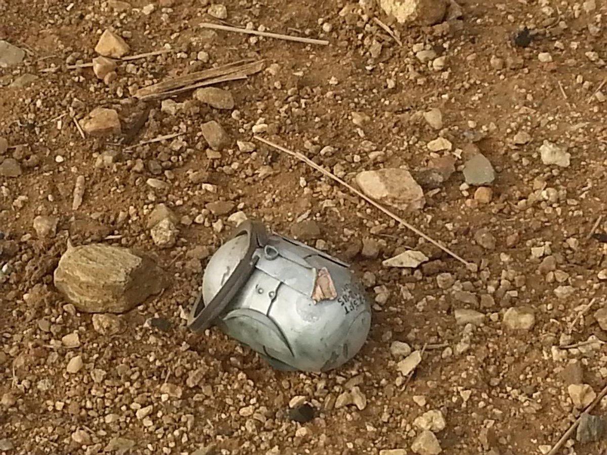 NubaReports's tweet image. Photo of cluster bombs, dropped this morning in #Kauda. Two jets came at 7:30 am.  #Sudan