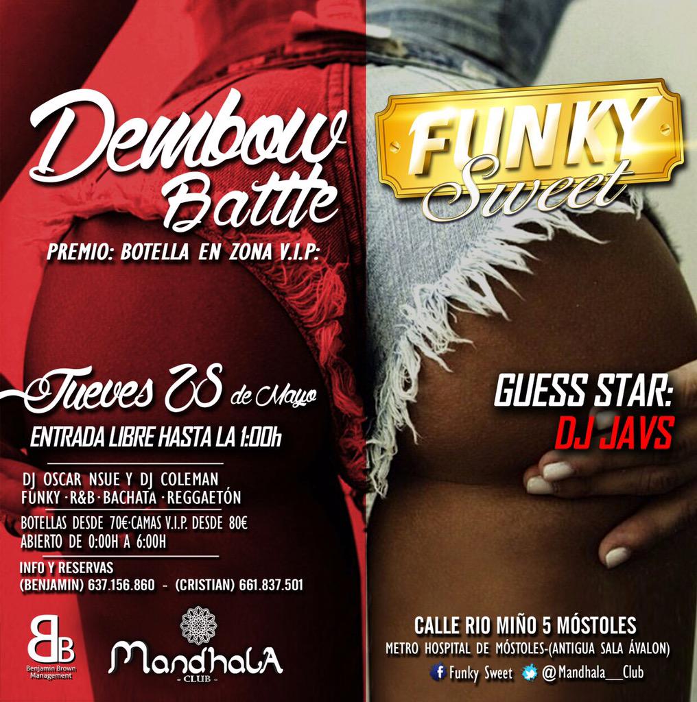 funkysweetmad's tweet photo. #JUEVES en @Mandhala__Club 
#DEMBOW: concurso con premio para la ganadora
-ENTRADA LIBRE hasta la 1
#FUNKYSWEET http://t.co/ffvYWA7fJz