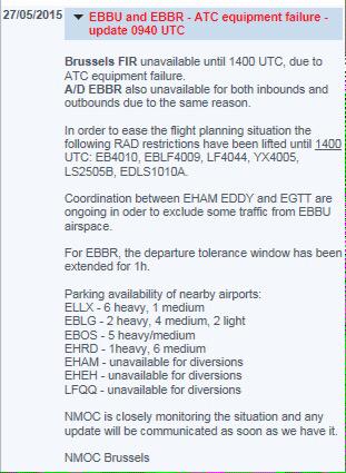 ivanconinx's tweet image. Update on Brussels FIR closure via @eurocontrol NOP #Belgocontrol #technicalfailure @BrusselsAirport