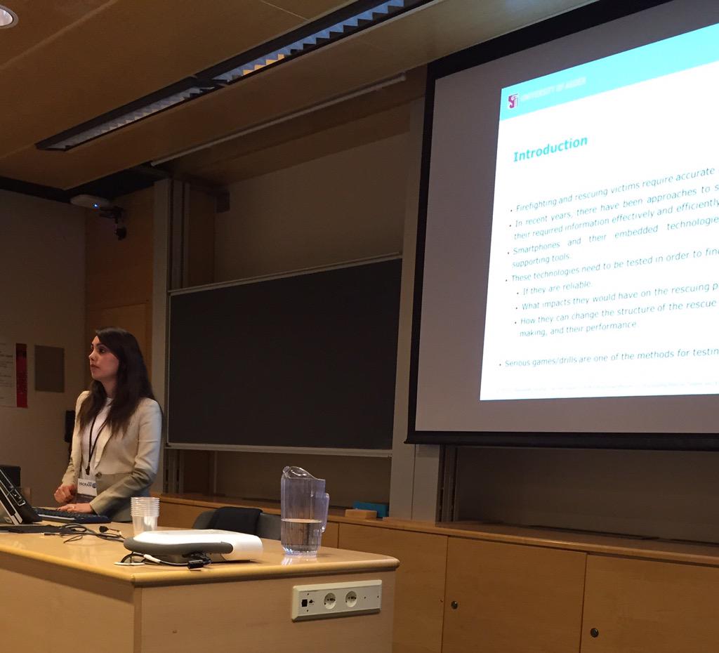 Parvaneh Sarshar presents smartphone use during rescue/evacuation <a href="/iscram2015/">ISCRAM2015</a>