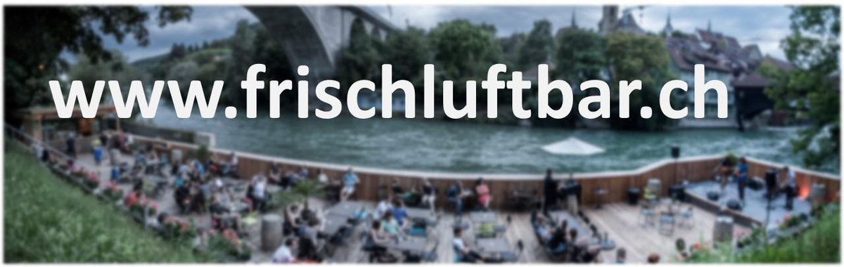 Erstens sind wir jetzt auch auf Twitter und zweitens: Wir haben eine neue Internetadresse: frischluftbar.ch!
