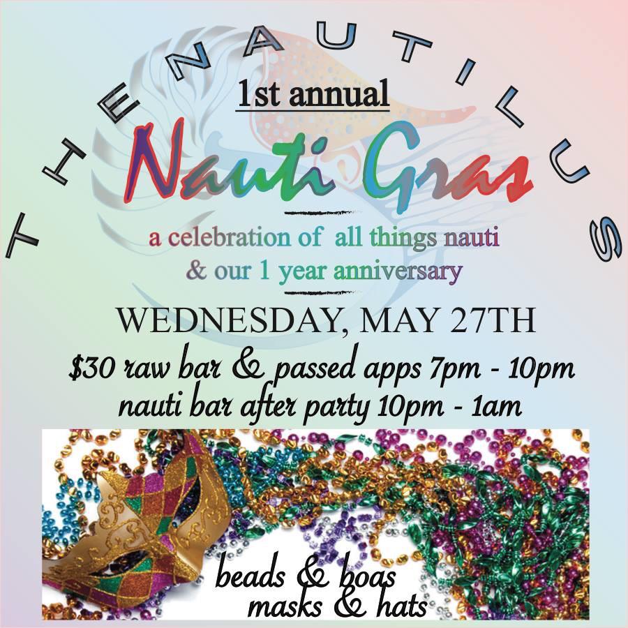 ACKblACKbook's tweet photo. Tonight! Get ready for the first ever NAUTI GRAS at @acknauti with the nautilus crew! #nantucket http://t.co/m5PoOUV975