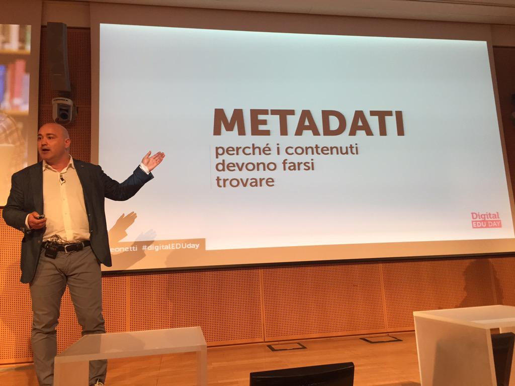 merivitti's tweet photo. I contenuti devono essere ricercabili quindi metadatati #digitaleduday @fleonetti @RCSEducation http://t.co/E8RAaV1Kry