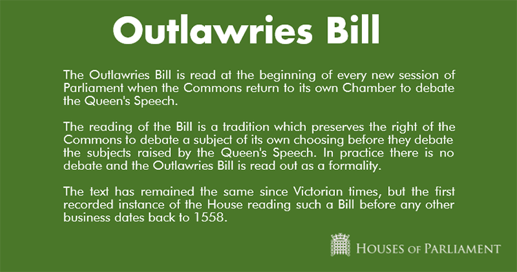 HouseofCommons's tweet photo. Before debating the #QueensSpeech the Commons traditionally considers the Outlawries Bill http://t.co/uztTHtvVm0 http://t.co/ZwPmAtZwcj